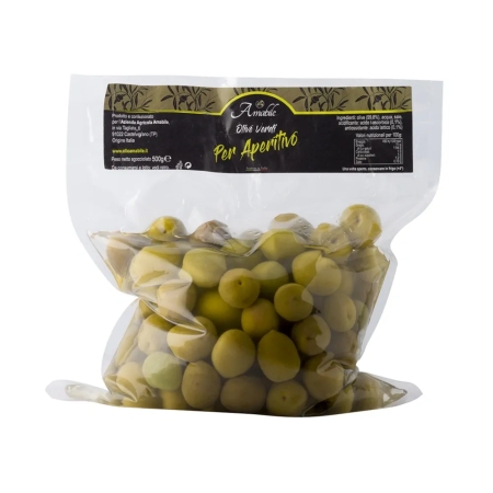 Olive Nocellara verdi dolci in busta fronte